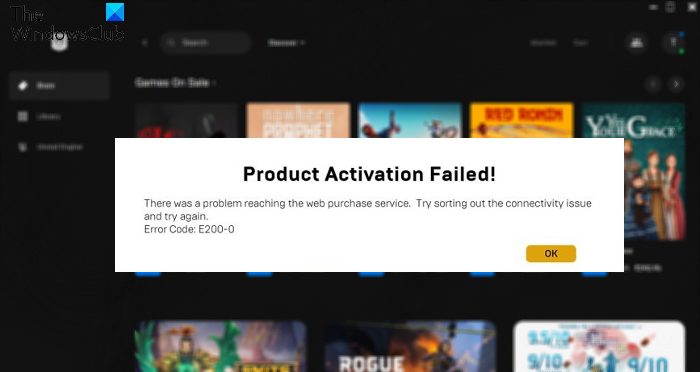 Коды Epic games. Activation failed