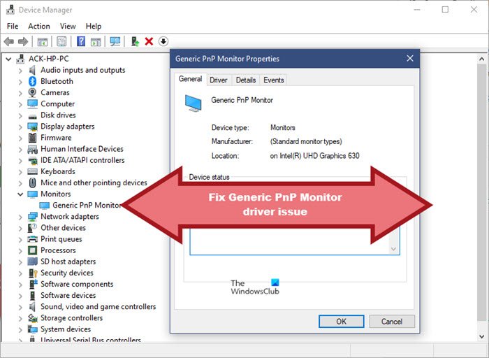 Fix Generic PnP Monitor driver issue on Windows 11/10 Fix-Generic-PnP-Monitor-driver-issue.jpg