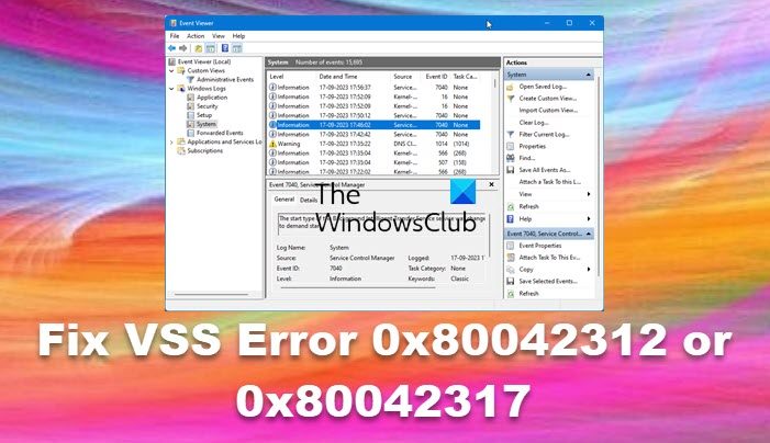 Fix VSS Error 0x80042312 or 0x80042317 Fix-VSS-Error-0x80042312-or-0x80042317-1.jpg