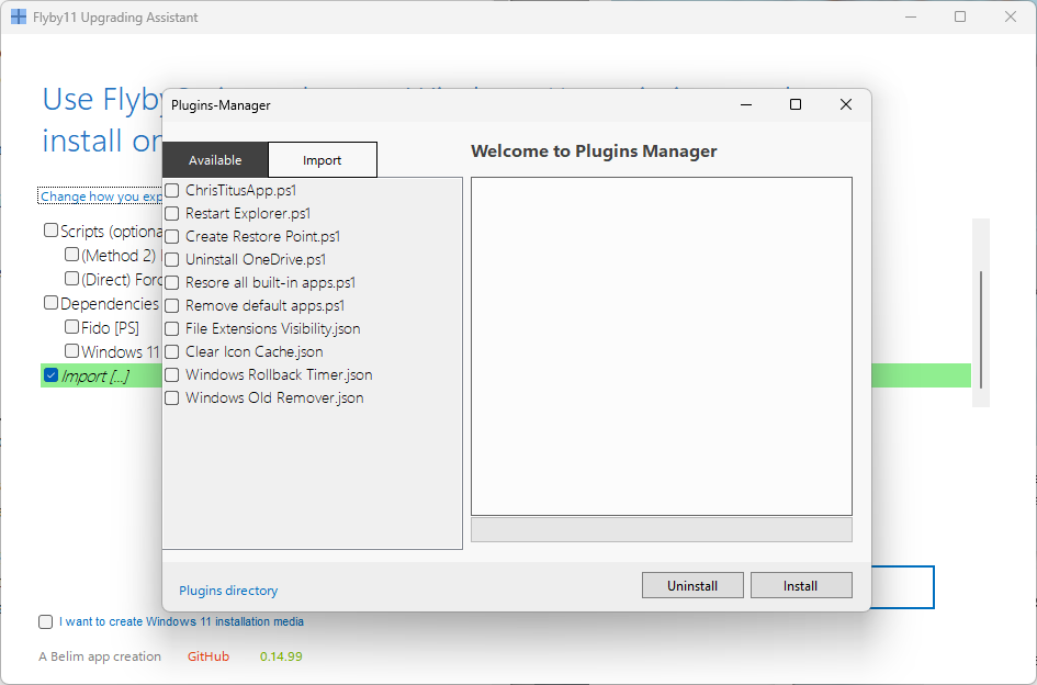 FlyBy11: update introduces more Windows 11 installation options and plugins flyby11-script-upgrade.png