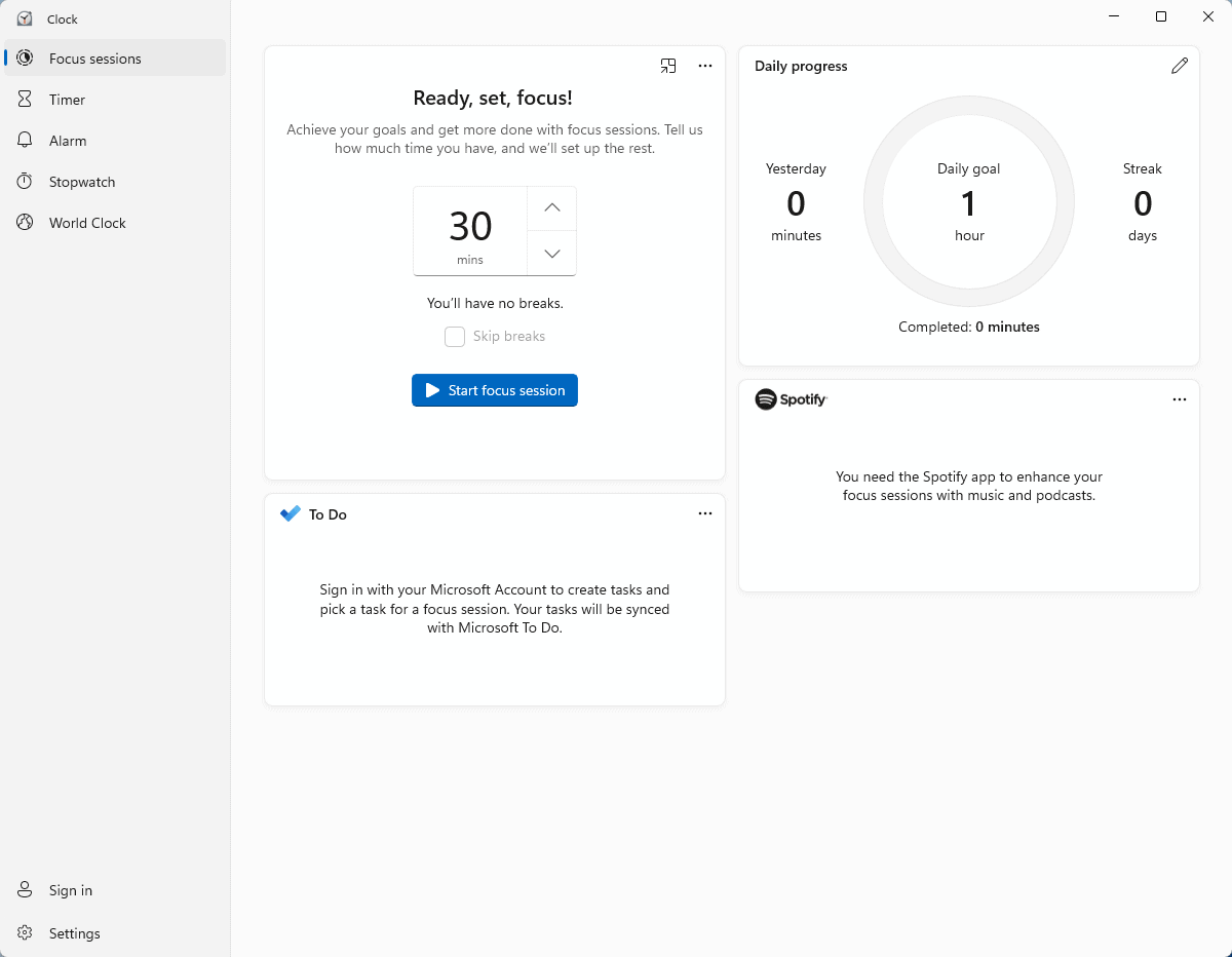 First look at Windows 11's Focus Assist feature focus-sessions-main.png