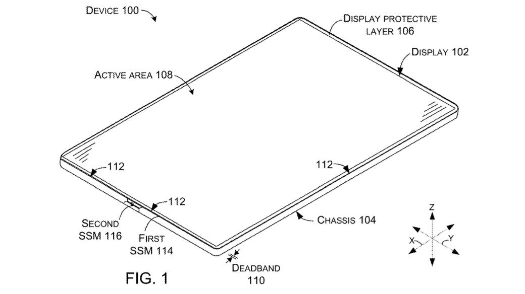 Microsoft has an idea to reduce deadband, border on foldable phones Foldable-phone-patent.jpg