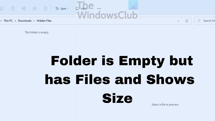 Folder is Empty but has Files and Shows Size in Windows 11/10 Folder-is-Empty-but-has-Files-and-Shows-Size.jpg