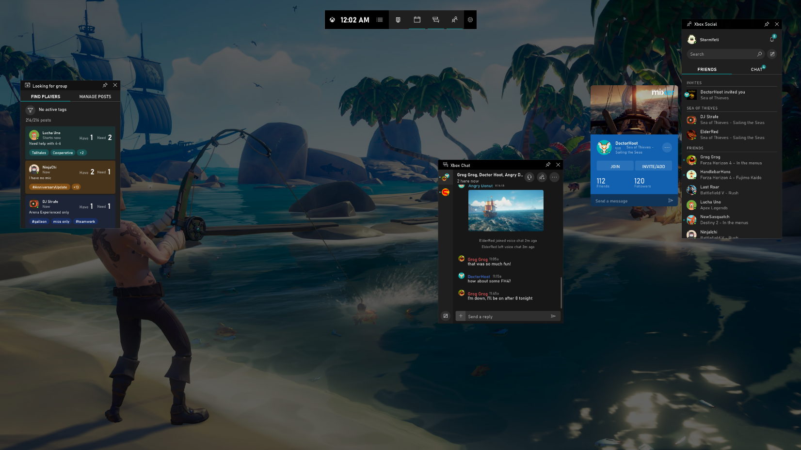 Introducing the New Xbox Game Bar for Windows 10 May 2019 Update v1903 Friends-TWO.png