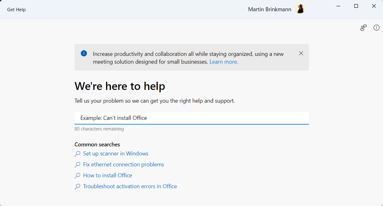 Windows 11's Get Help support app is showing ads as well now get-help-advertisement.png