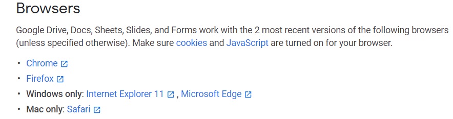 Notification says Google Docs is not supported in Microsoft Chromium Edge Google-Docs-supported-browser.jpg