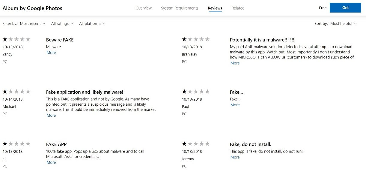 Microsoft removes fake Google Photos app for Windows 10 from Store Google-Photos-app-review.jpg