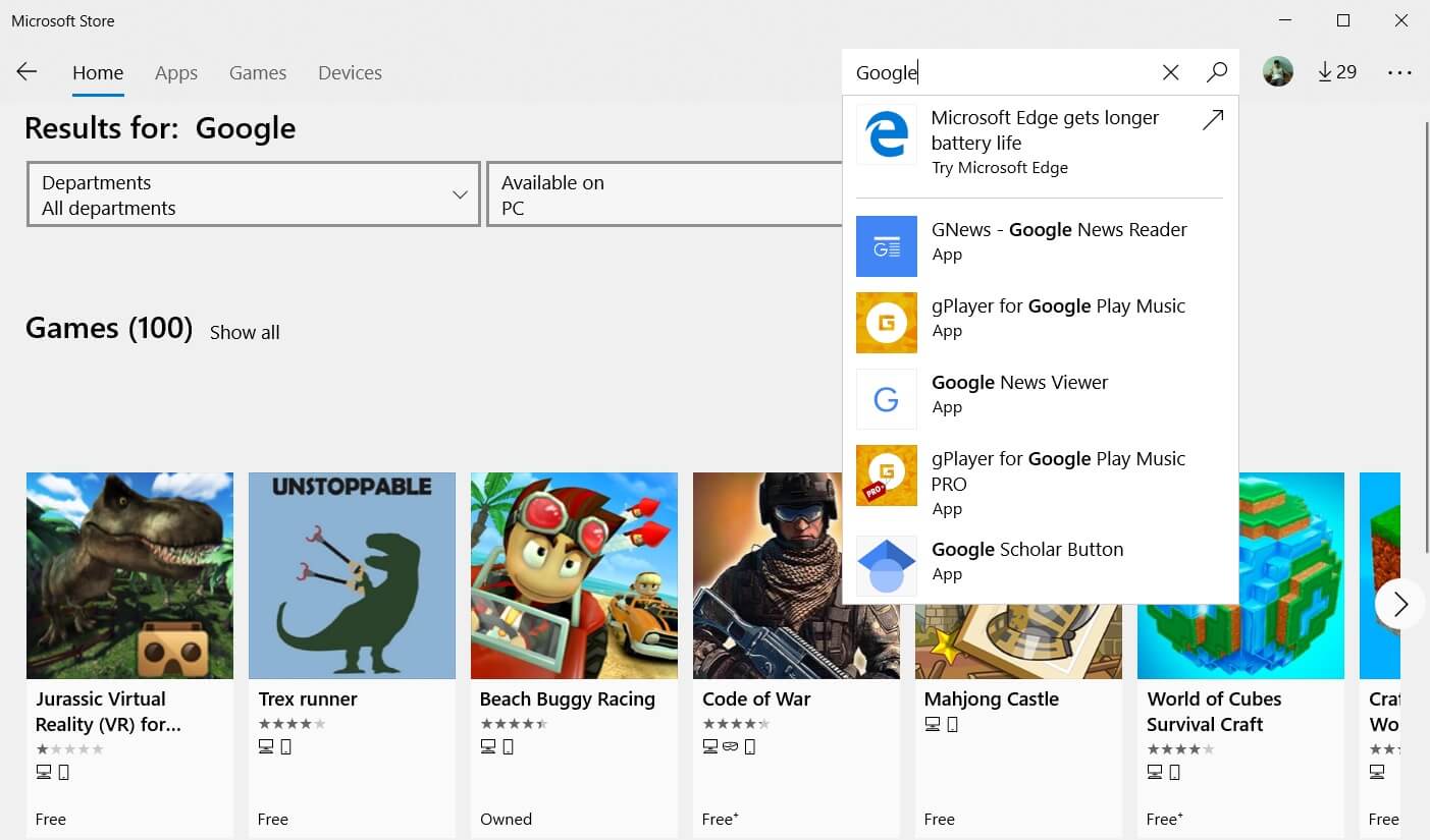 Google app for Windows 10 is no longer searchable in Store Google-search-app-for-Windows-10.jpg