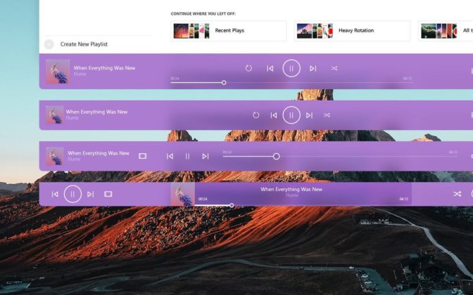 Concept shows off Groove Music with revamped design on Windows 10 Groove-Music-controls-672x420.jpg