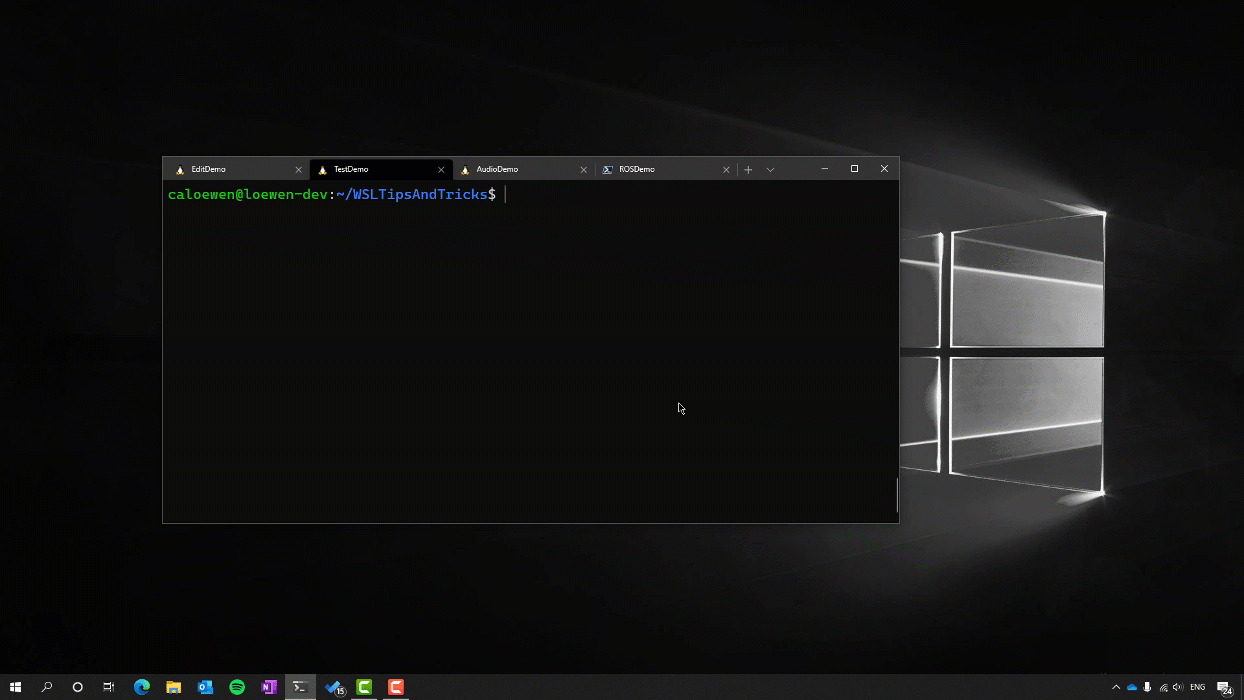 Preview of GUI app support available for Windows Subsystem for Linux GUIAppsBlogPostDemo-GIF2-Testing.gif