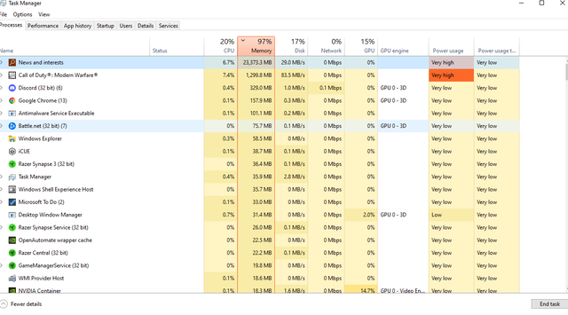 Is this ever going to get fixed? Or how does one go about disabling the news and interests... gz6jdpm7e3t91.png