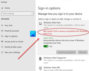 We couldn’t find a camera compatible with Windows Hello Face hello-face-error-300x241.png