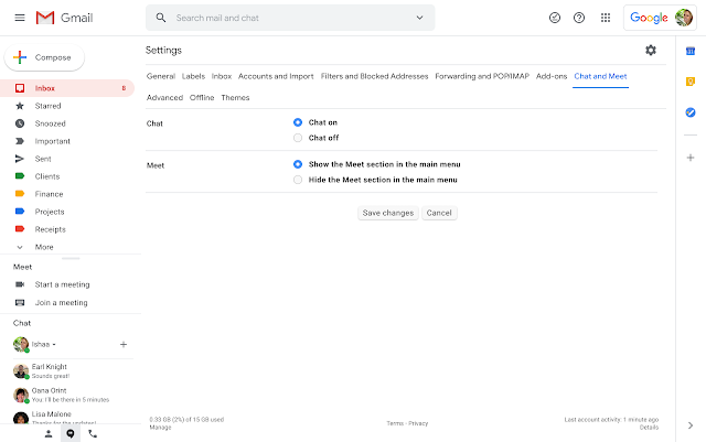 New improvements to layouts in Google Meet Hide%2BMeet%2Bin%2BGmail.png