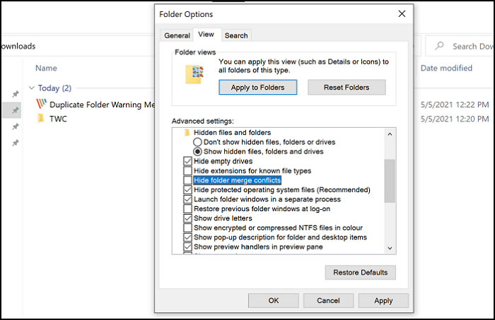 No Duplicate Warning when Copying or Moving Files and Folders in Windows 10 hide-folder-merge-warning.png