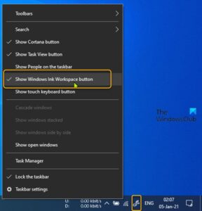 How to Hide or Show Windows Ink Workspace Button on Taskbar in Windows 10 Hide-or-Show-Windows-Ink-Workspace-Button-via-Taskbar-Context-Menu-288x300.jpg