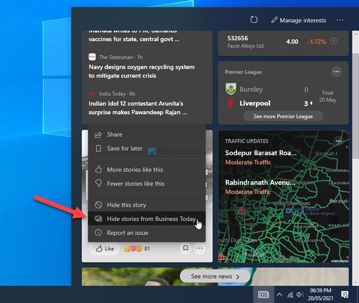 How to hide or unhide Publishers in News and Interests Taskbar Widget of Windows 10 hide-publishers-news-interests.jpg