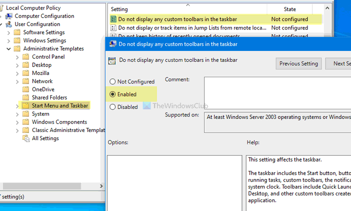 How to show or hide Toolbars option in Taskbar right-click Context Menu in Windows 10 hide-toolbars-option-taskbar-right-click-menu.png