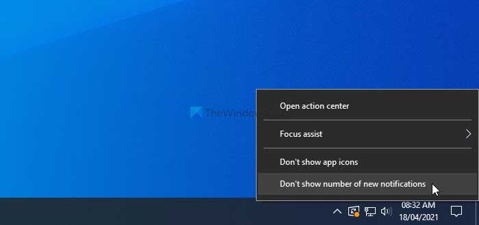 How to hide number of new Notifications in Action Center in Windows 10 hide-total-number-new-notifications-action-center.jpg