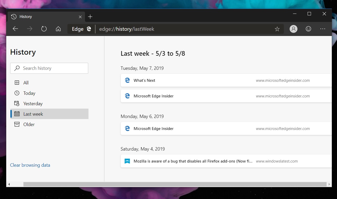 Microsoft rolls out new Edge update for Windows 10 with improvements History-page-in-Edge.jpg