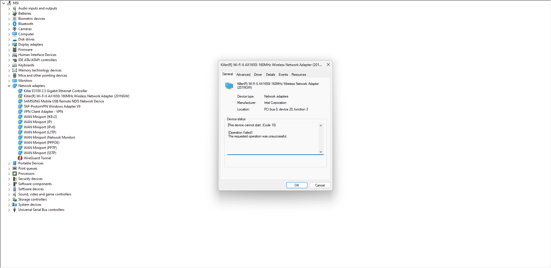 Wi-fi ceased to exist on my MSI GS75 Stealth laptop HmOjOk%2f8Z7fK68VSjZRonOtVenK4izkDlEtrtScfwMw88zOdnyPSj2QXZtbPk7oVVB%2fwjZPQqPg1lsrW4p3sVJadA%3d.png