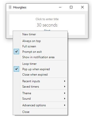 Hourglass is a customizable timer application for Windows Hourglass-settings.jpg
