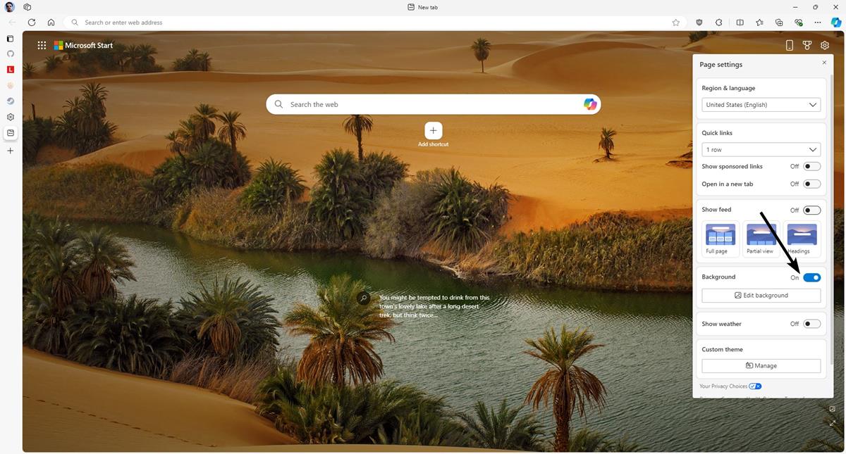 How to disable the news feed in Microsoft Edge's New Tab page How-to-disable-the-background-in-Microsoft-Edges-New-Tab-page.jpg