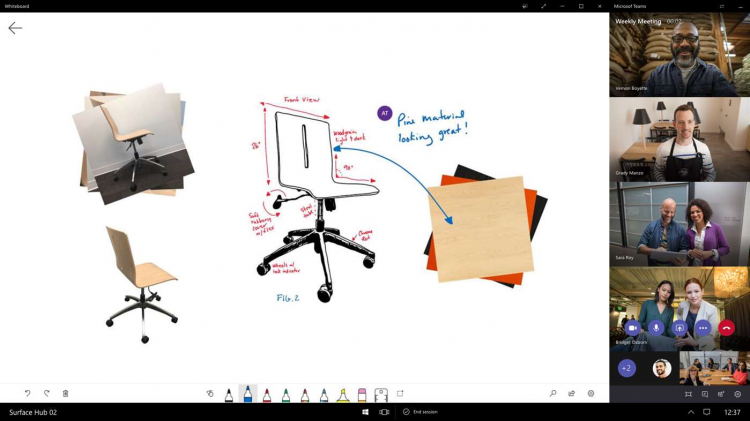 What is new in Microsoft Teams on Surface Hub - March round up Hub-Screenshot-e1536614454168.png