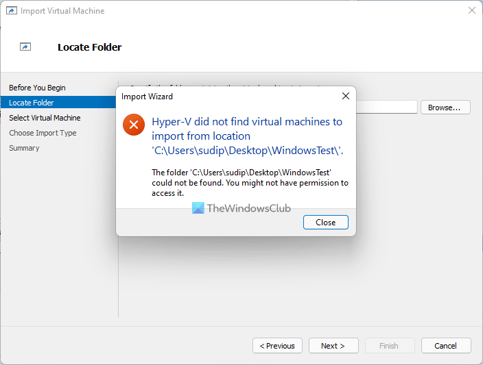 Hyper-V did not find virtual machines to import from location hyper-v-did-not-find-virtual-machines.png