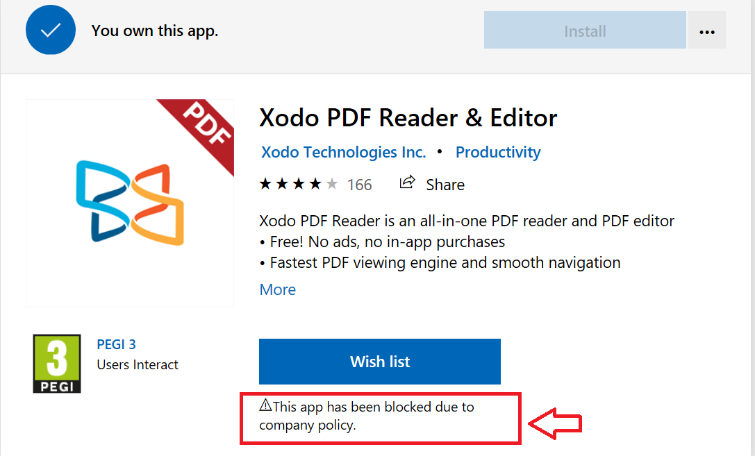 This app has been blocked due to Company Policy error in Microsoft Store iJCKs.png