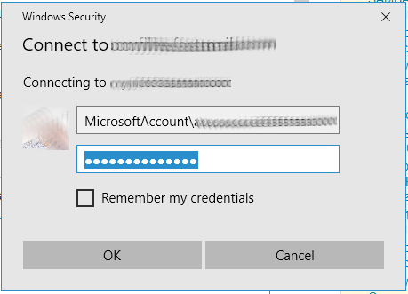 "MicrosoftAccount/" prefix keeps getting added to username for a mapped Onedrive network... IJsUx.png
