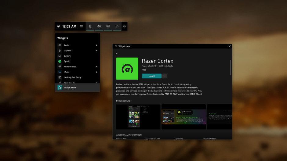How to Pin Xbox Game Bar widget on Windows 10 computer screen Image1_Razer_Store_Detail__Menu.jpg