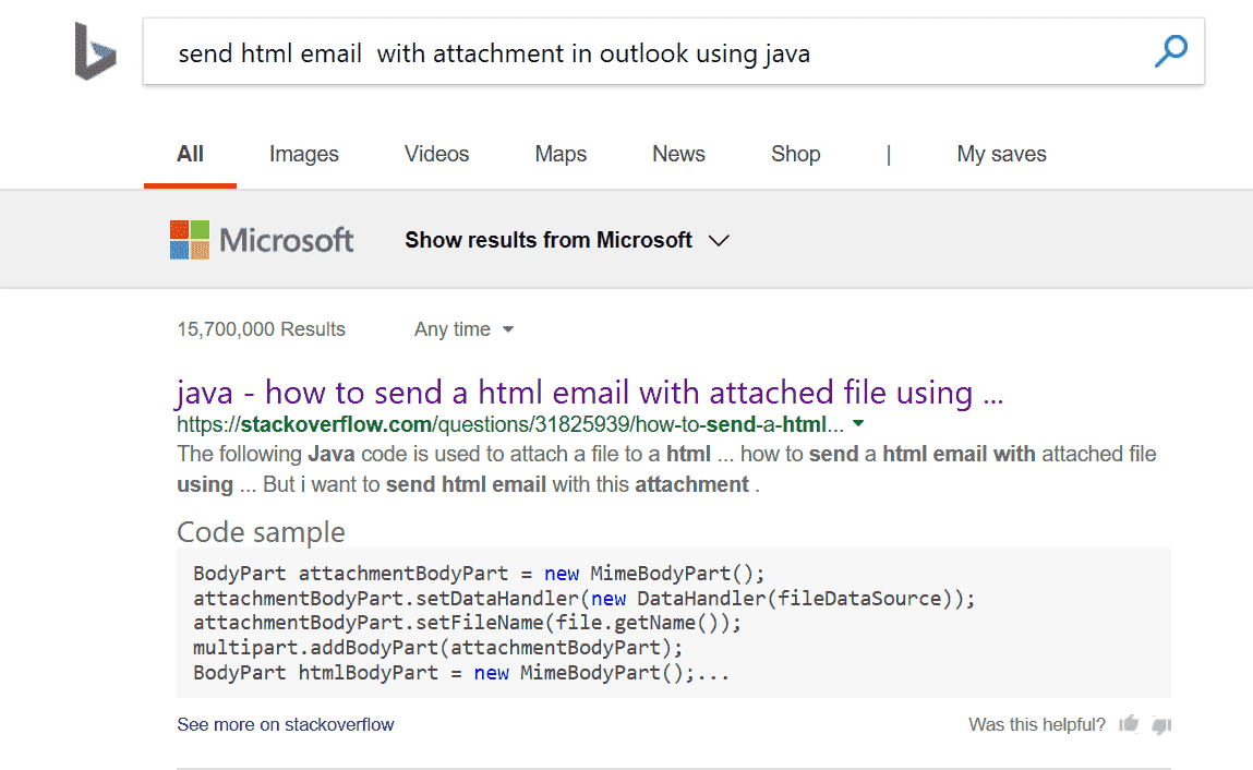 Bing Intelligent search: Coding answers at your fingertips image4.png
