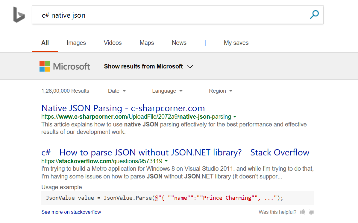 How Bing Search helps with answering Windows 10 queries directly image5.png