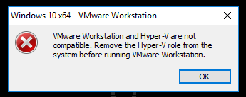 VMware is not working in Windows 10 Home edition due to "Hyper-V role". INKeE.png