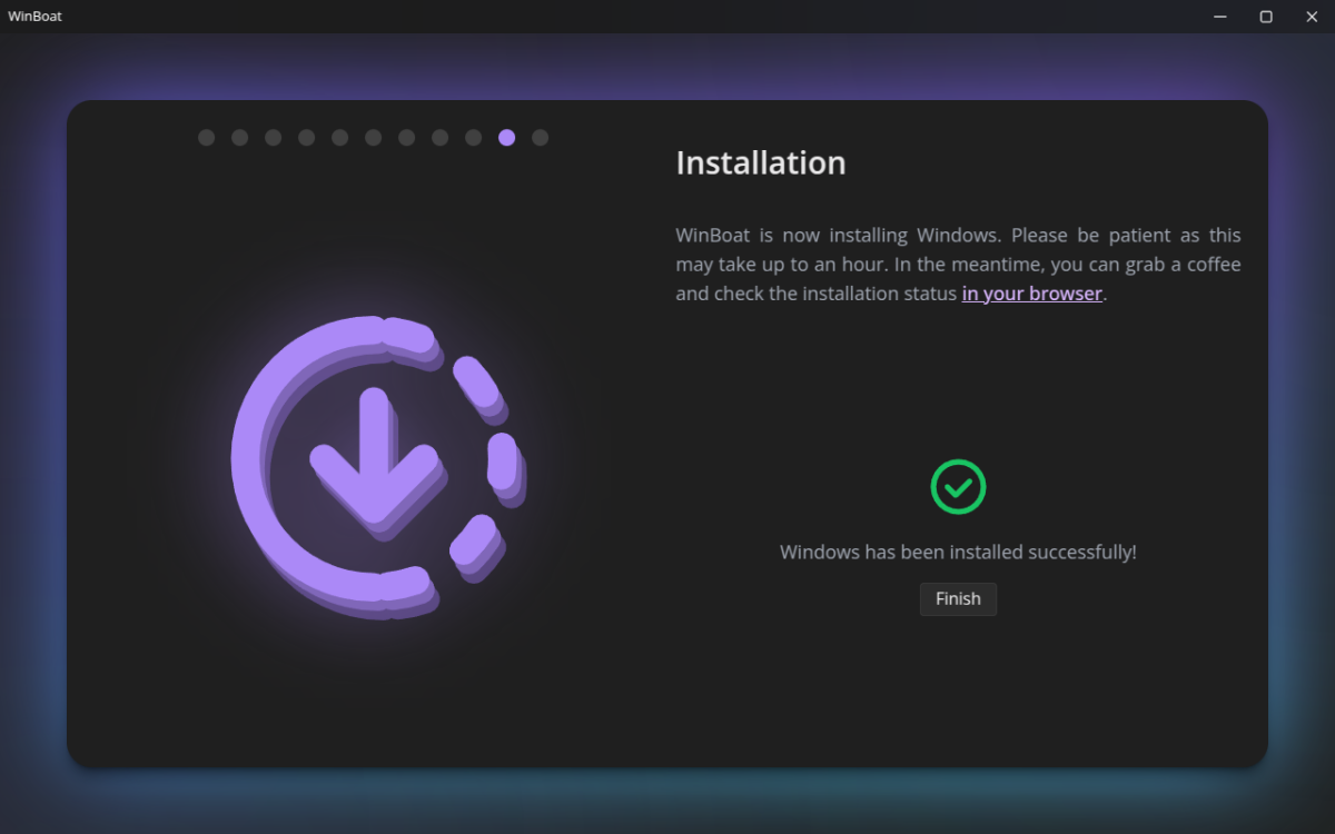 Run any Windows app on Linux with WinBoat, it's free and open source Installation-complete-WinBoat.png