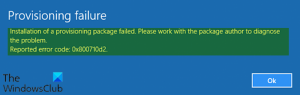 Installation of a provisioning package failed, Error 0x80070057 or 0x800710d2 Installation-of-a-provisioning-package-failed-300x95.png