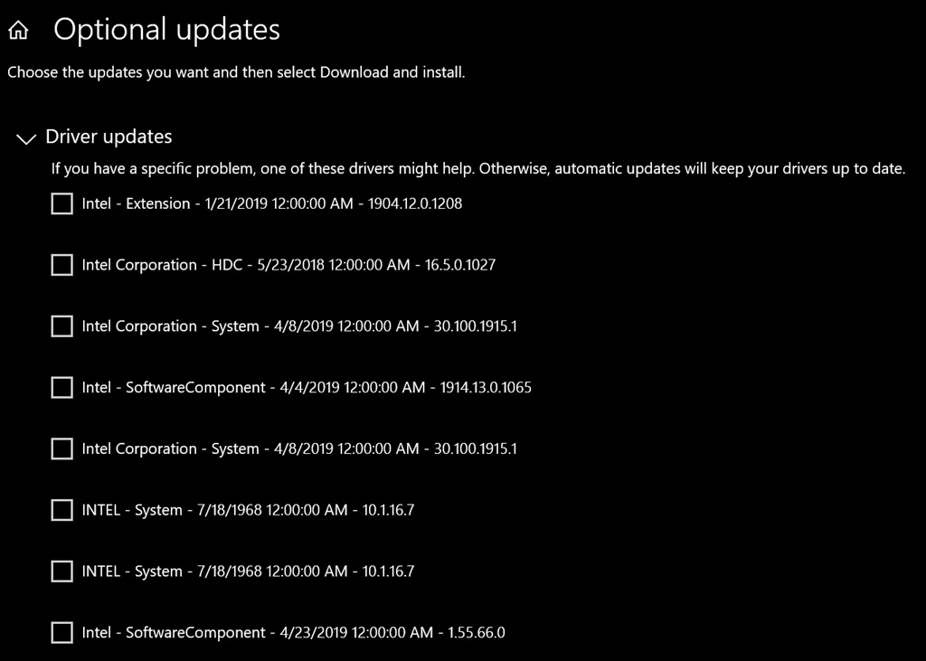 Don’t use Windows 10’s ‘Optional Updates’ if you want a stable system Intel-driver-updates.jpg