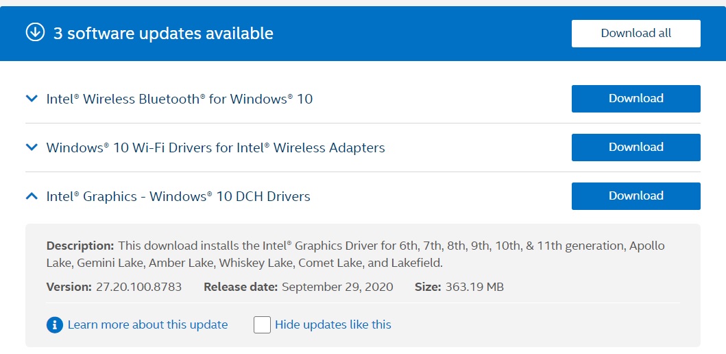 How to get your PC ready for Windows 10 October 2020 Update Intel-updates.jpg