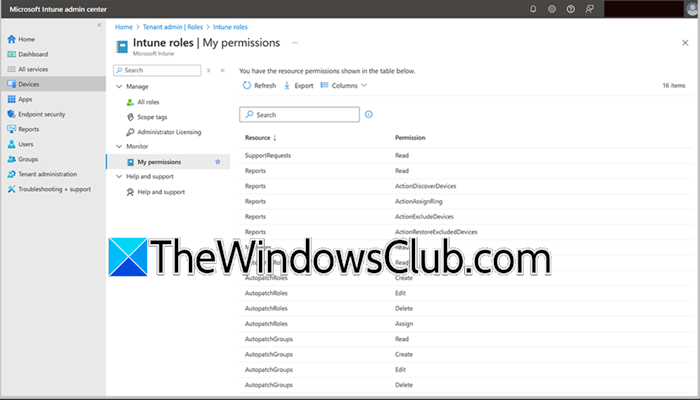 How to configure RBAC for Windows Autopatch intune-permission.png