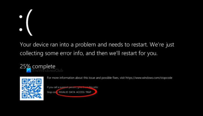 Fix INVALID DATA ACCESS TRAP error on Windows 11 invalid-data-Windows-11.png