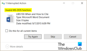 Fix Invalid MS-DOS Function file error on Windows 10 Invalid-MS-DOS-Function-error-300x175.png