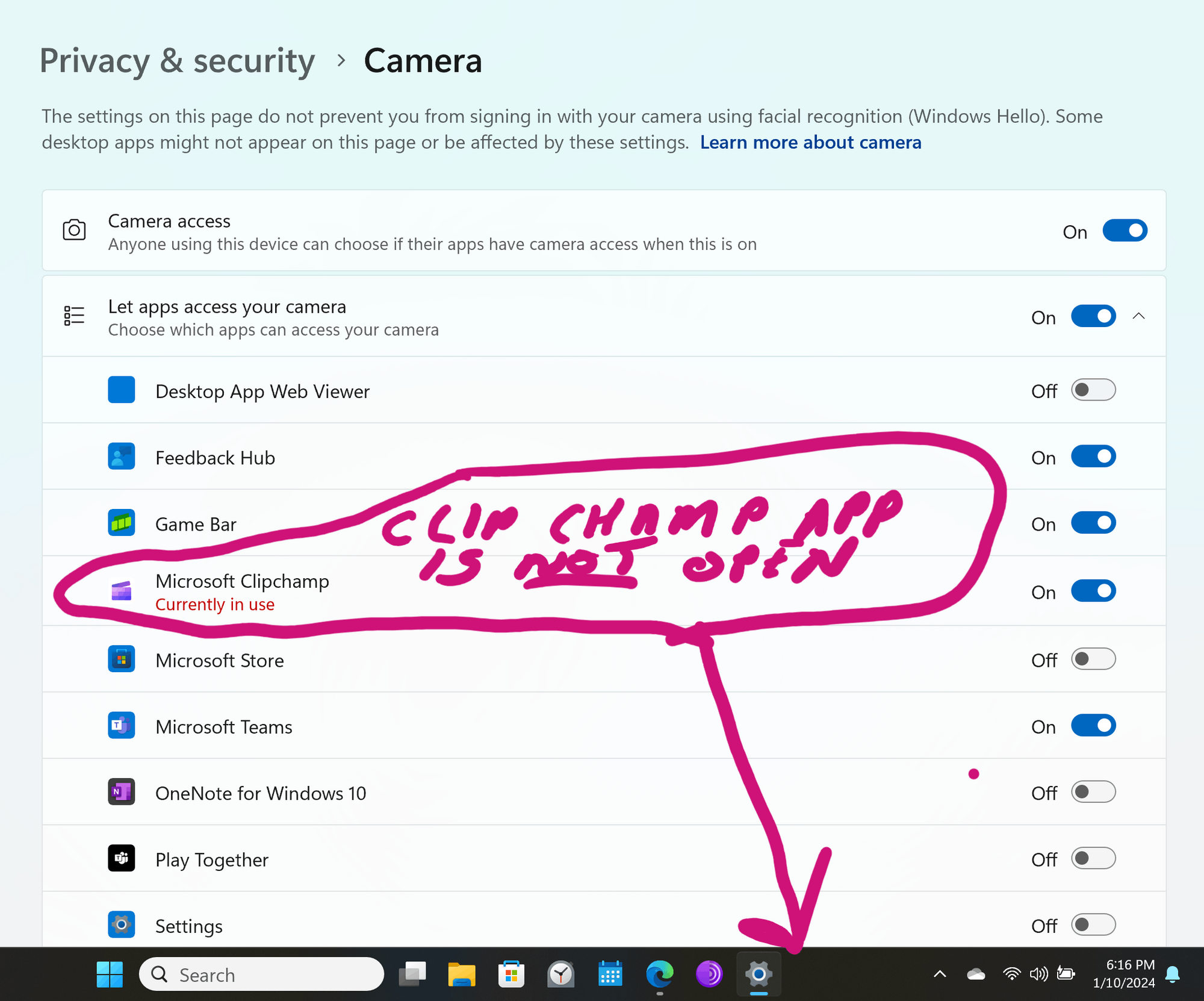 How do I stop Clip Champ from "thinking" another app is using my camera? ITBahGmqzX6jyvIj%2BA7nhYgqrBz9sTu%2BfjHGyCwGRvDmWibQ61Wy3olc5686dLRxddGTNvHZwPMX4PRVC8n51DXjM%3D.png