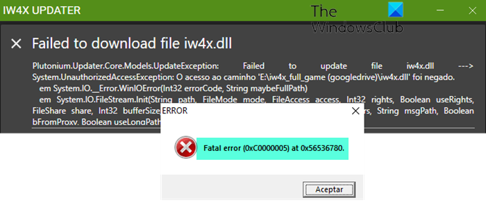 Fix IW4x Fatal Error 0xC0000005 on Windows PC IW4x-Fatal-Error-0xC0000005.png