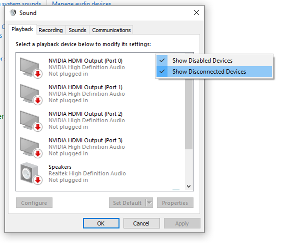 Anyway to hide Audio devices without disabling/disconnecting them? I don't use the RTX... J4SNZ.png