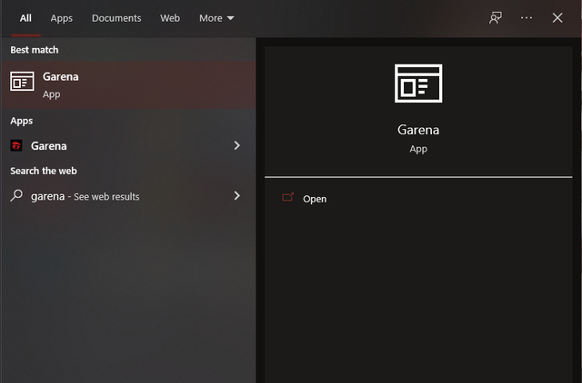 Looking for solution to remove the Garena in 'Best Match'. Thank you. j9s6rqwarnv81.png