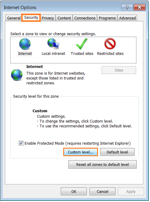 Do I need a new Windows license if I reset it via the security settings? Javascript-Internet-Explorer-10-Internet-Options-Security-tab-Custom-Level-WindowsWally.png