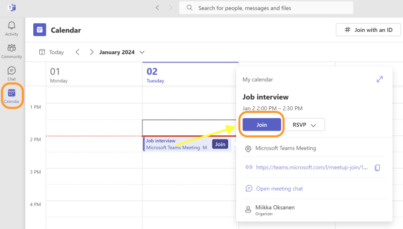 Cannot log out of Work or School account in Windows 11 Join_Teams_work_meeting_with_personal_account-e1707754628931.png