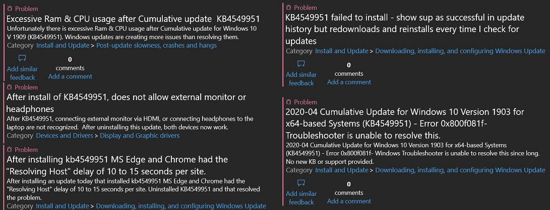 Windows 10 KB4549951 update is causing critical issues KB4549951-issues.jpg