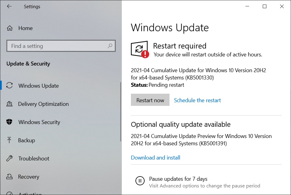 Windows 10 KB5001391 (20H2) released with one new feature KB5001391-update.jpg
