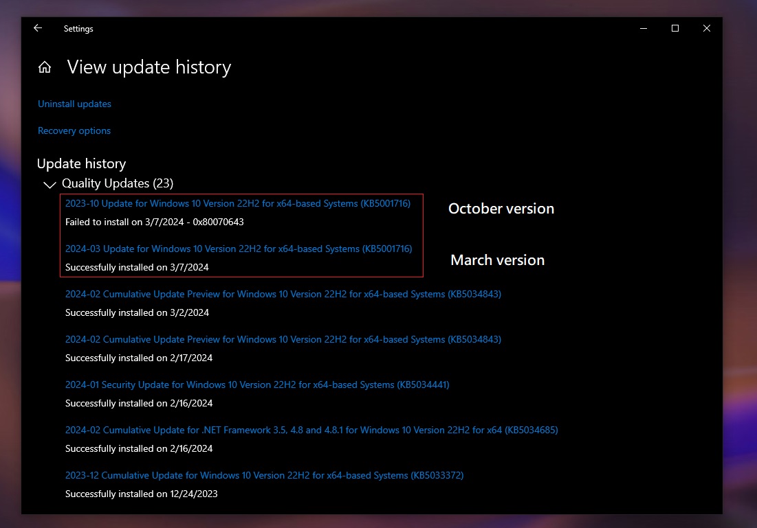 Microsoft rolls out Windows 10 KB5001716, and it fails with 0x80070643 KB5001716-failed-to-install-with-0x80070643-1.jpg
